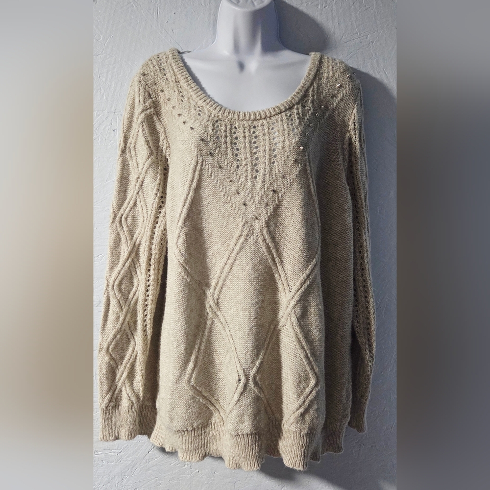 Lane Bryant Tan Tunic Sweater - 18/20